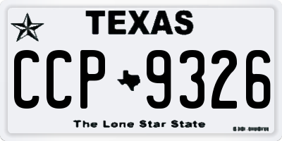 TX license plate CCP9326