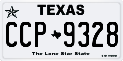 TX license plate CCP9328
