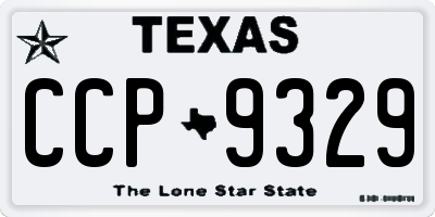 TX license plate CCP9329
