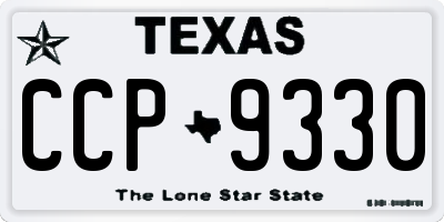 TX license plate CCP9330