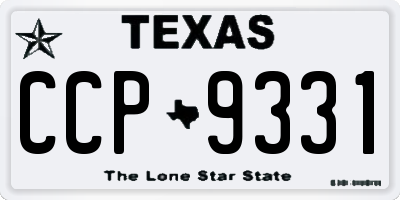 TX license plate CCP9331