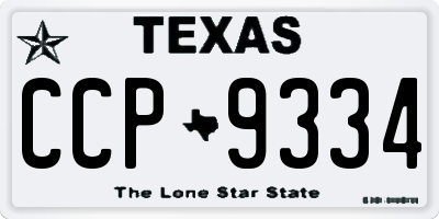 TX license plate CCP9334