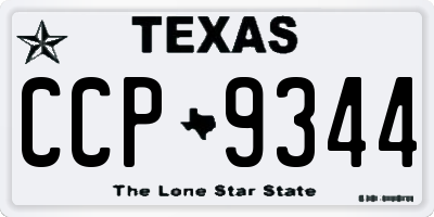 TX license plate CCP9344