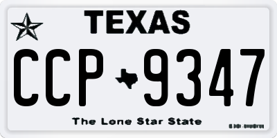 TX license plate CCP9347
