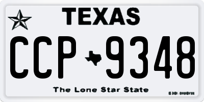 TX license plate CCP9348