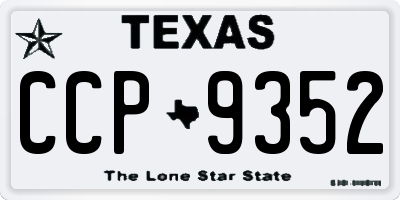 TX license plate CCP9352