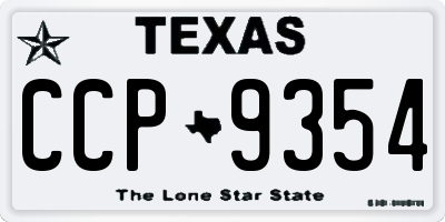TX license plate CCP9354