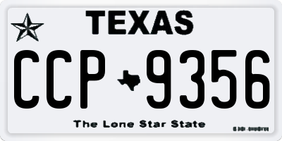 TX license plate CCP9356