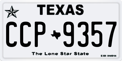 TX license plate CCP9357