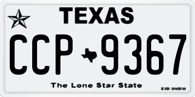 TX license plate CCP9367