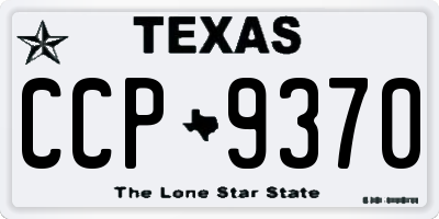 TX license plate CCP9370