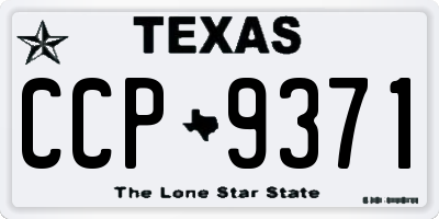 TX license plate CCP9371