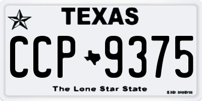 TX license plate CCP9375