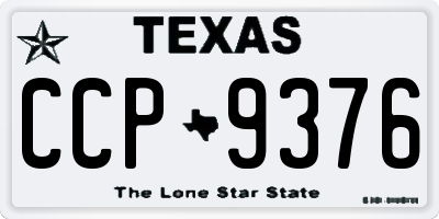 TX license plate CCP9376