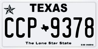 TX license plate CCP9378