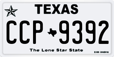 TX license plate CCP9392