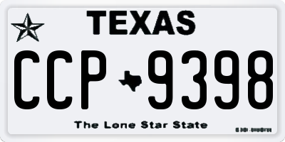 TX license plate CCP9398