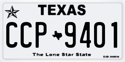 TX license plate CCP9401