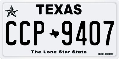 TX license plate CCP9407