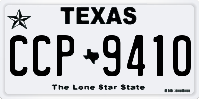 TX license plate CCP9410