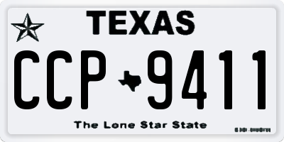 TX license plate CCP9411