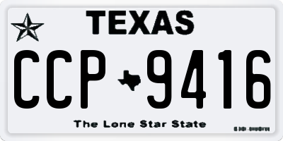 TX license plate CCP9416