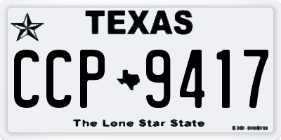 TX license plate CCP9417