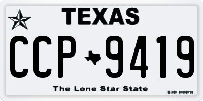 TX license plate CCP9419