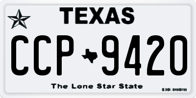 TX license plate CCP9420