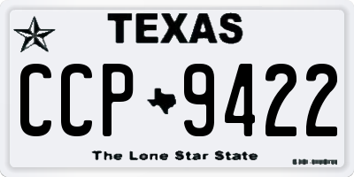 TX license plate CCP9422