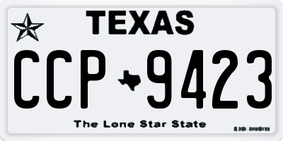 TX license plate CCP9423