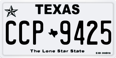 TX license plate CCP9425