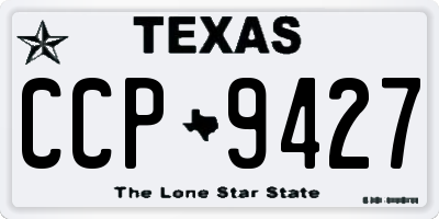 TX license plate CCP9427