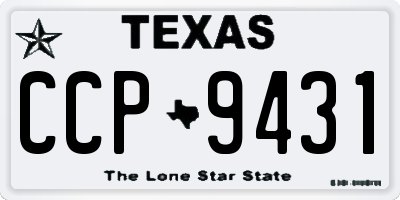 TX license plate CCP9431