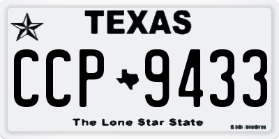 TX license plate CCP9433