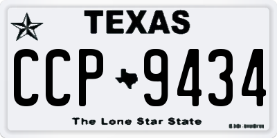 TX license plate CCP9434