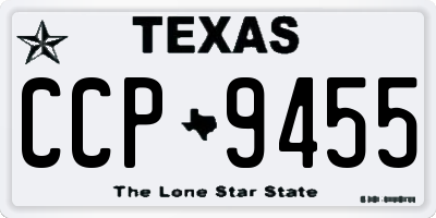 TX license plate CCP9455
