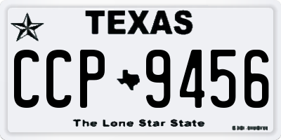 TX license plate CCP9456