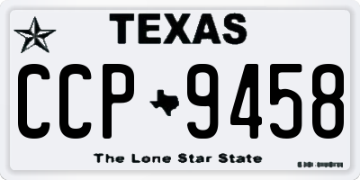 TX license plate CCP9458