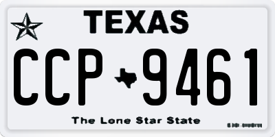 TX license plate CCP9461