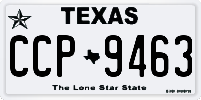 TX license plate CCP9463
