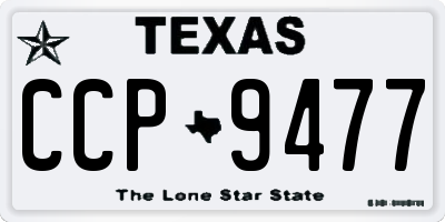 TX license plate CCP9477