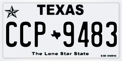 TX license plate CCP9483