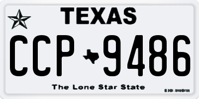 TX license plate CCP9486
