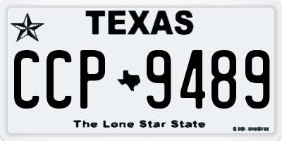 TX license plate CCP9489