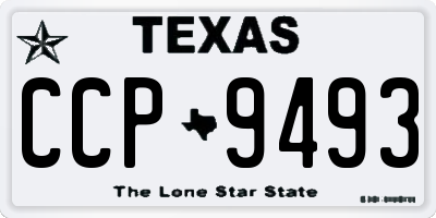 TX license plate CCP9493