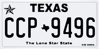 TX license plate CCP9496