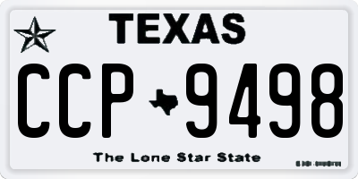 TX license plate CCP9498