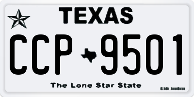 TX license plate CCP9501