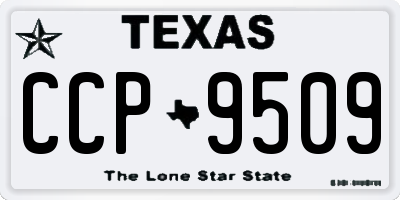 TX license plate CCP9509